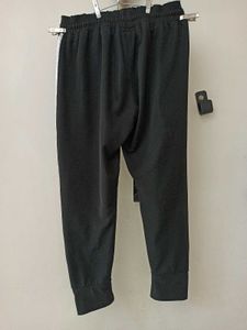 2psc Premium Unisex Black Mesh-Panel Track Pants