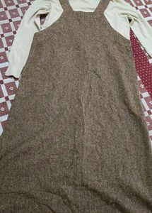 Tweed Pinafore Dress &amp; Turtle Neck Top
