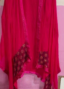 Stunning Pink Kurta Set with Embellishments