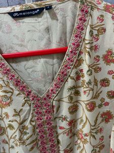 Chic Floral Print Kurta