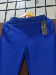 Blue Highwaist Pant .