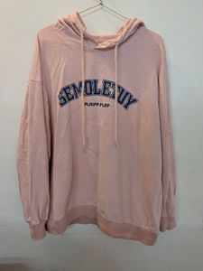 Pink Graphic Print Hoodie