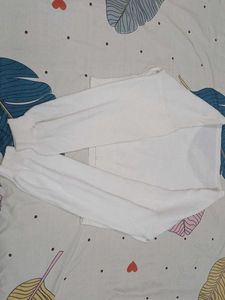 white sweater crop top