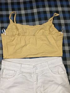 Crop top 🤍💛