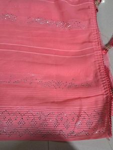 Elegant Pink Saree with Embellishments