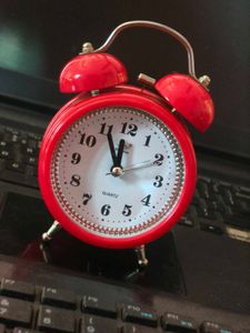 Retro Red Twin Bell Alarm Clock