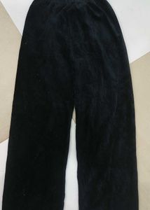 Black Corduroy Wide Leg Pants
