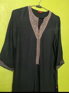 Black Color W Kurta For Ladies