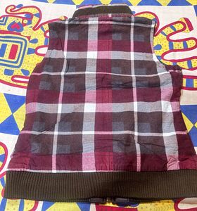 Plaid Sleeveless Jacket