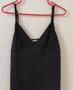 v neck black mini maxi dress