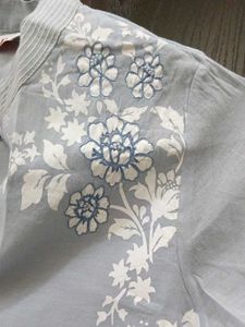 Light Blue Embroidered Kurta