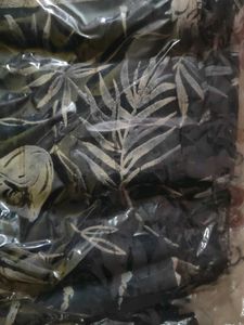 Navy Blue Saree with Floral Print