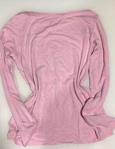 Cute Pink Floral Long Sleeve Top
