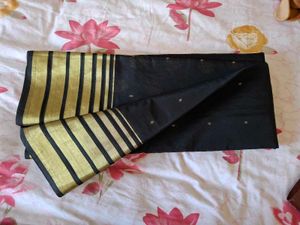 Black & Gold Silk Saree