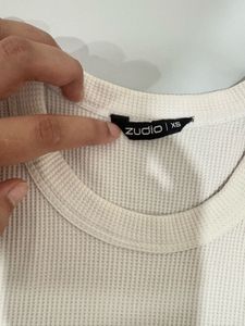 White Ribbed Tank Top