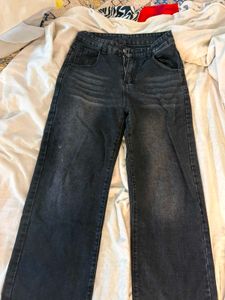 Dark Wash Wide Leg Baggy Jeans۶ৎ