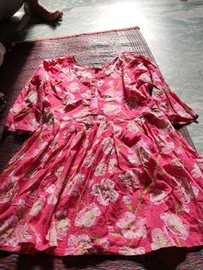 Two Beautiful Pink Floral Kurta