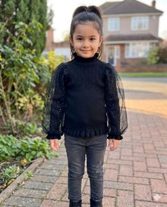 Combo of 3 Girls Winter Tops (4-5 Y)