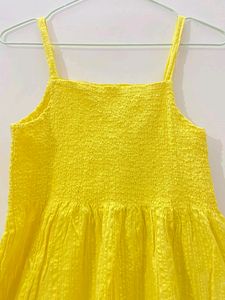 Halter Neck Yellow Dress
