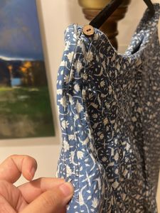 Blue Block print Palazzo With pocket