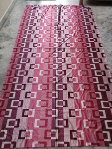 Pink Geometric Print Curtain