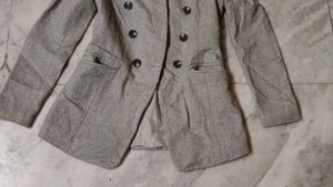 Gray Double-Breasted Coat