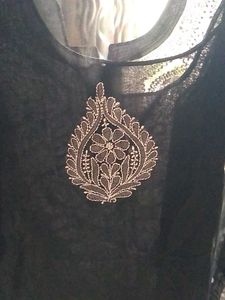 Elegant Black Chikankari Kurta