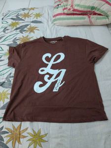 Brown LA Graphic T-Shirt