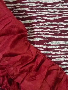 Red &amp; White Printed Kurta Set