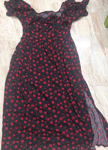 Boho Off-Shoulder Floral Midi Dress