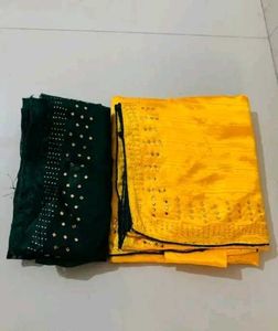 Yellow Embellished Saree
