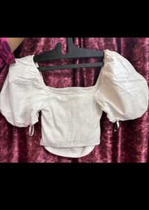 Chic Puff Sleeve Square Neck Top