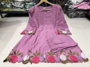 Embroidered floral Co-ord set