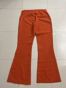 Orange Flared Leg Pants