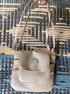 multi -zip crossbody sling bag with flap