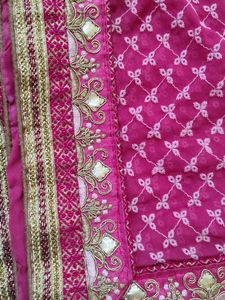 Elegant Pink Embroidered Saree