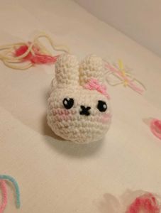 Crochet miffy bunny keychain