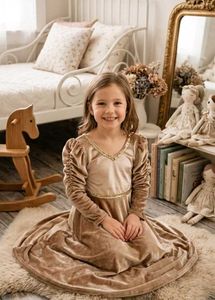 Girls Velvet Princess Dress