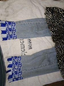 Limited Offer Beautiful Dress With Jeans Combo
