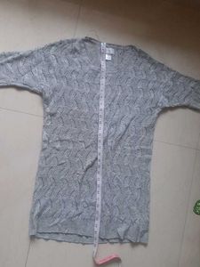 Gray Knit Tunic Top