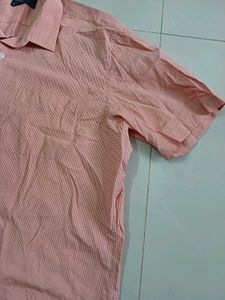Peter England Short Sleeve Striped Shirt