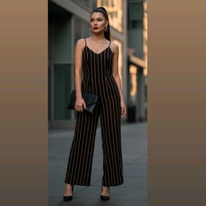 Striped Jumpsuit - Stylish &amp; Comfy