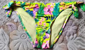 Vibrant Tropical Print Bikini Bottoms