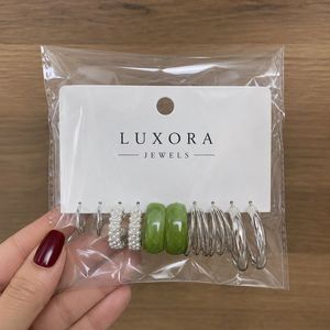 Chic Hoop Earrings Set - 5 Pairs