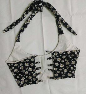 Daisy Print Halter Top