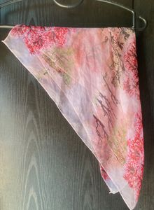 Pink Floral Scarf
