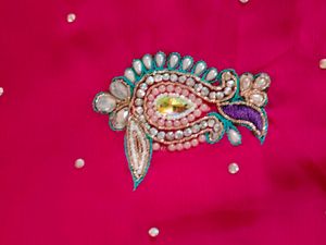 Stunning Pink Embellished Saree