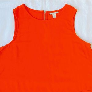 Bright Orange Sleeveless Top