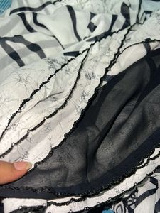 Stylish Zebra Print Saree