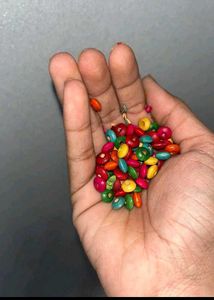 Colourful wooden beads
